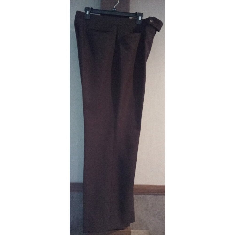 Men's Dress Pants Flat Haggar 38X31 Brown Expandomatic